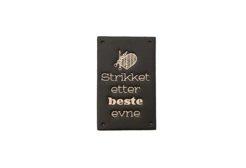 Symerke Imitert skinn- Strikket etter beste evne