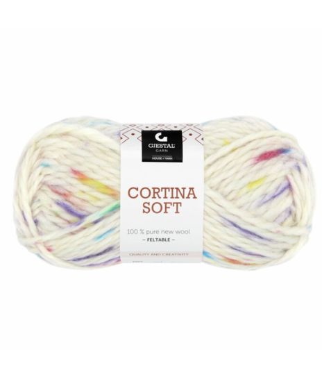 Gjestal garn - Cortina soft 805 Lollipop print - Feltable