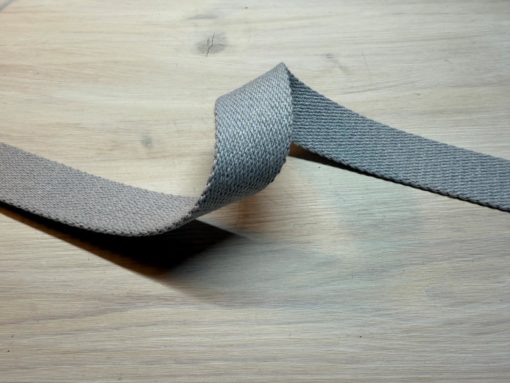 Kraftig bomullswebbing - Grå 25 mm