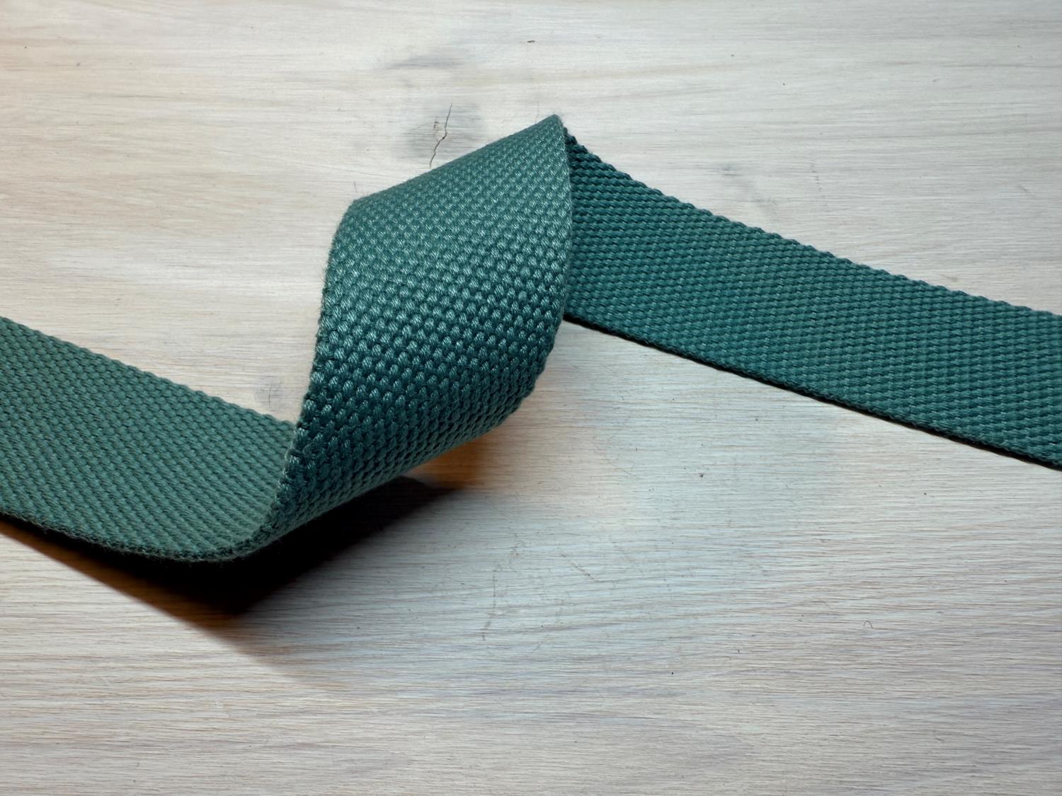 Kraftig bomullswebbing -  Mint 30 mm