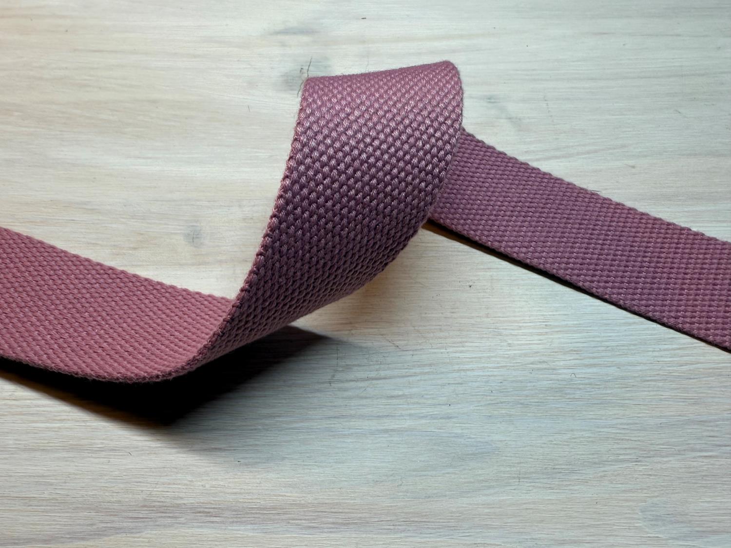 Kraftig bomullswebbing -  Old Pink 30 mm