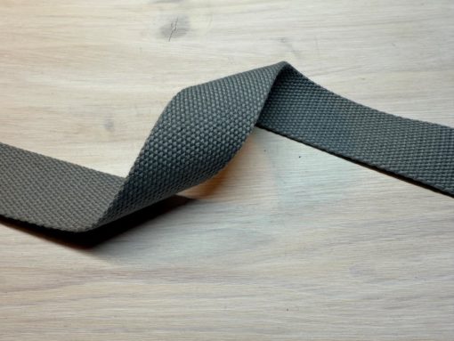 Kraftig bomullswebbing -  Grå 38 mm