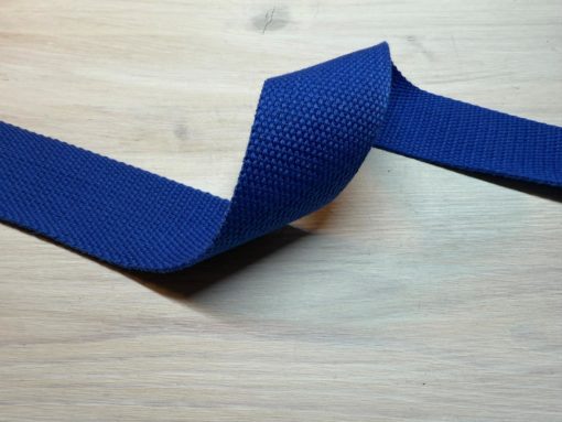 Bomullswebbing -  Kongeblå 38 mm Myk variant