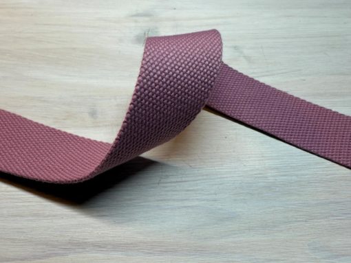 Kraftig bomullswebbing -  Old Pink 38 mm