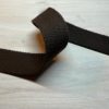 Kraftig bomullswebbing -  Mørk brun 38 mm