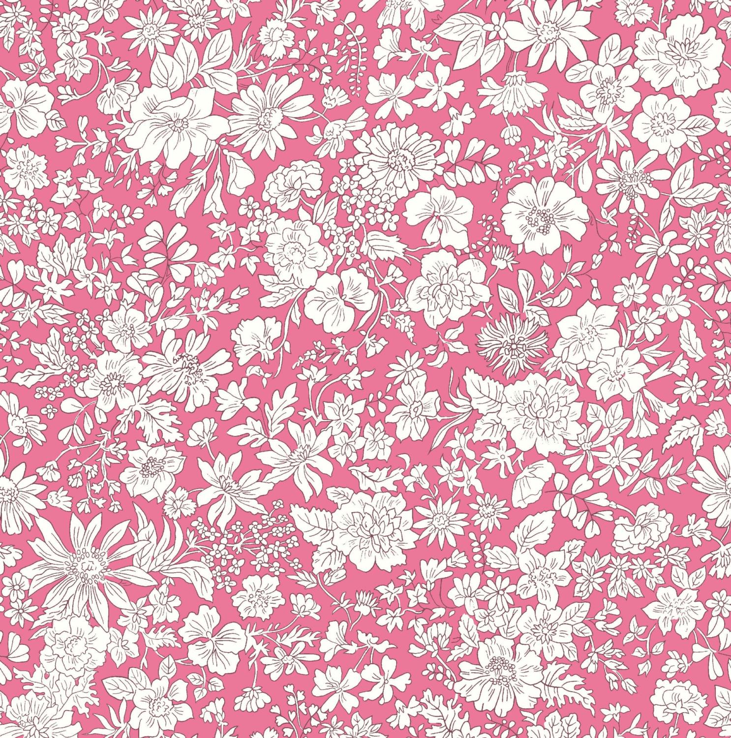 Liberty Fabrics – Emily Belle Neutral – Bright Pink