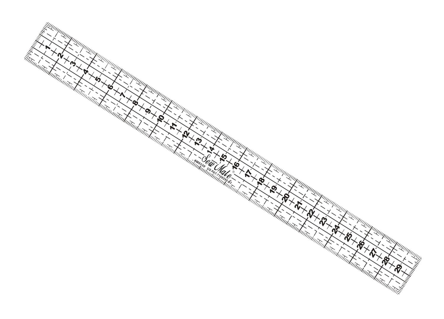 M0330-BK Sew Mate Quiltning linjal 3 x 30 cm