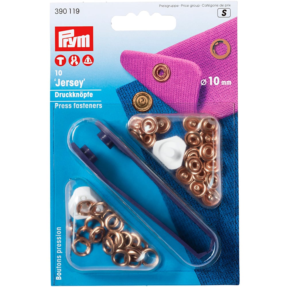 Prym Trykknapper Jersey 10mm – 10stk – Kobber