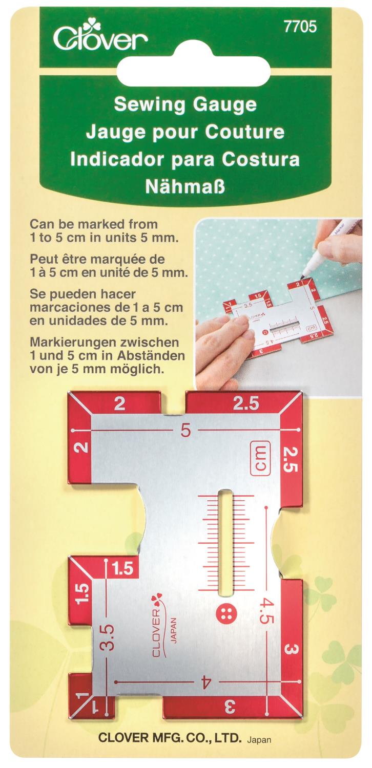 Clover 7705 - Sømmometer cm Sliding Gauge