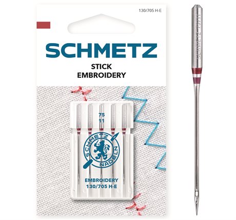 217075 Schmetz broderi 130/705 H-E 75/11 5-pack