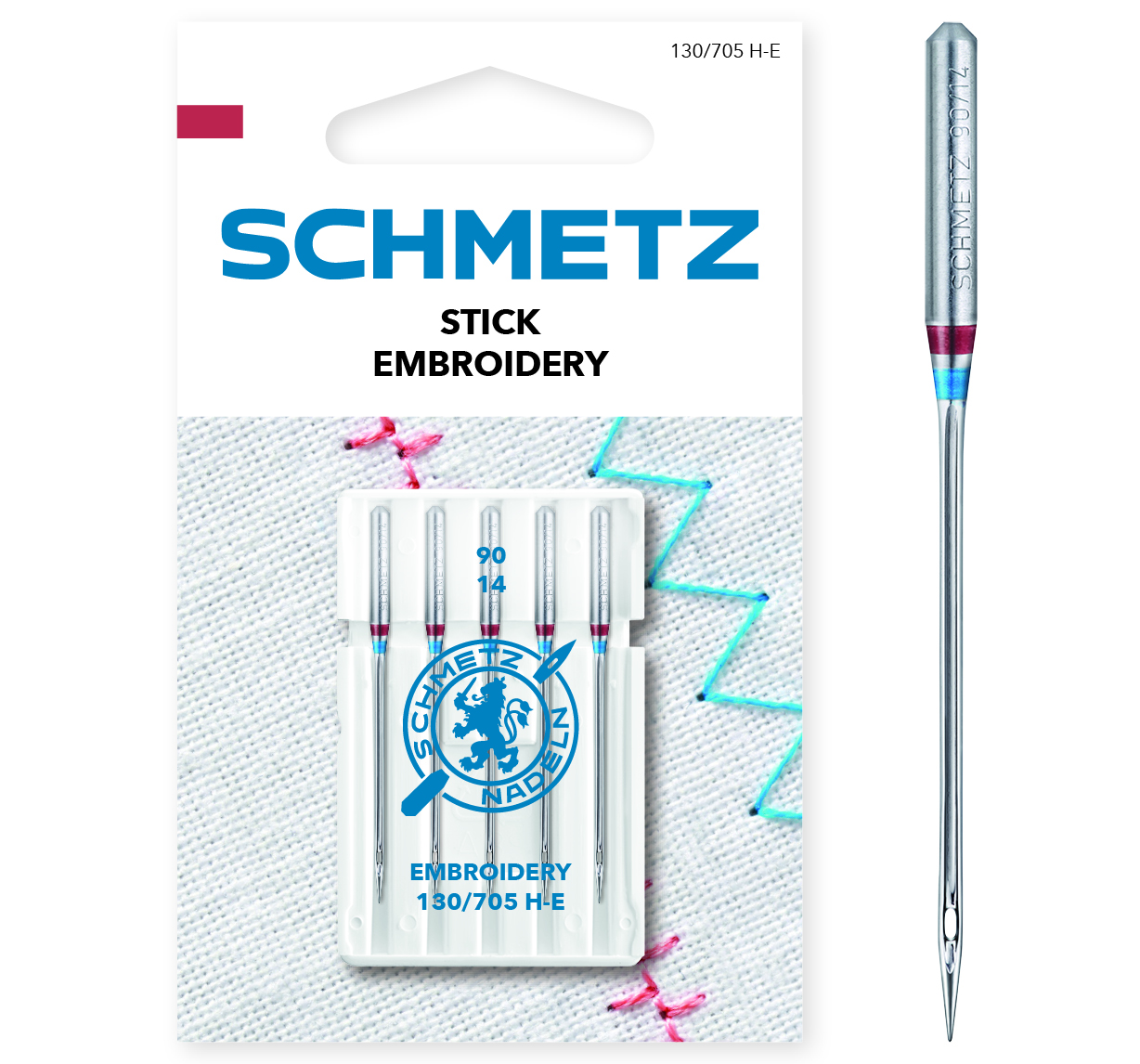 217090 Schmetz broderi 130/705 H-E 90/14 5-pack