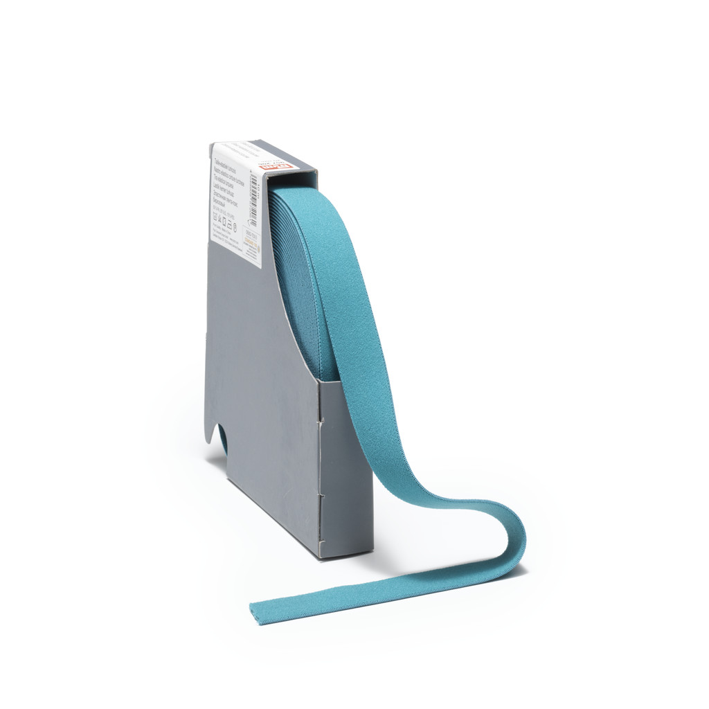 Elastisk linning 20 mm turkis