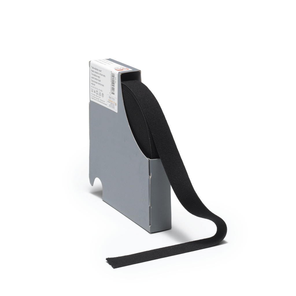 Elastisk linning 20 mm svart