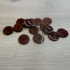 Knapper - Perlemor 15 mm rust/brun