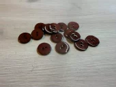 Knapper - Perlemor 15 mm rust/brun