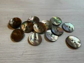Knapper - perlemor 18 mm brun