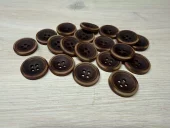 Knapp 20 mm 4-hulls brunmelert