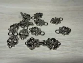 Hekte metall - 45 mm sølv