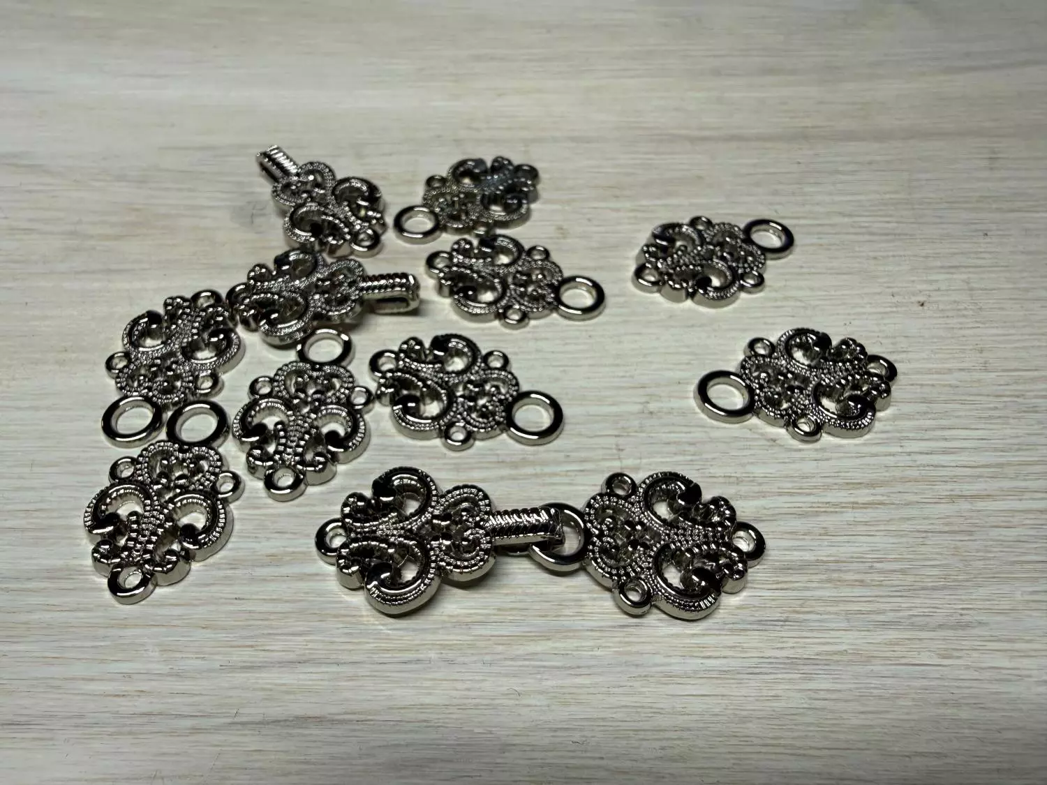 Hekte metall - 45 mm sølv