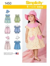 Simplicity 1450 Toddlers Dress Top & Panties Sewing Pattern AGES 6 MTH - 4 Years UC Pattern