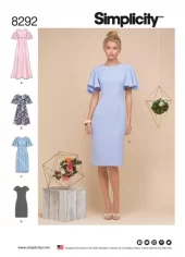 Simplicity 8292 Misses & Petite Dresses Sewing Pattern Sizes 6 - 14 & 14 - 22 UC Pattern