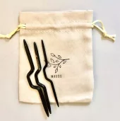 Flettepinner i horn – sett med tre