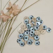 MAUD - Grønn fantasiblomst 15 mm