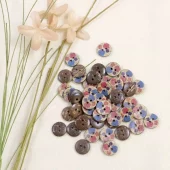 MAUD - Valmue rød og blå 15 mm