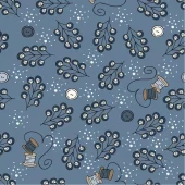 Bobbins & Blooms QMD24-33Blue