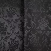 Bomullsdamask - Sort -160 cm bredde!!