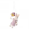 White Bunny Girl with Lavender Dress and Balloons