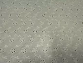 Fabric embroidered Flowers White