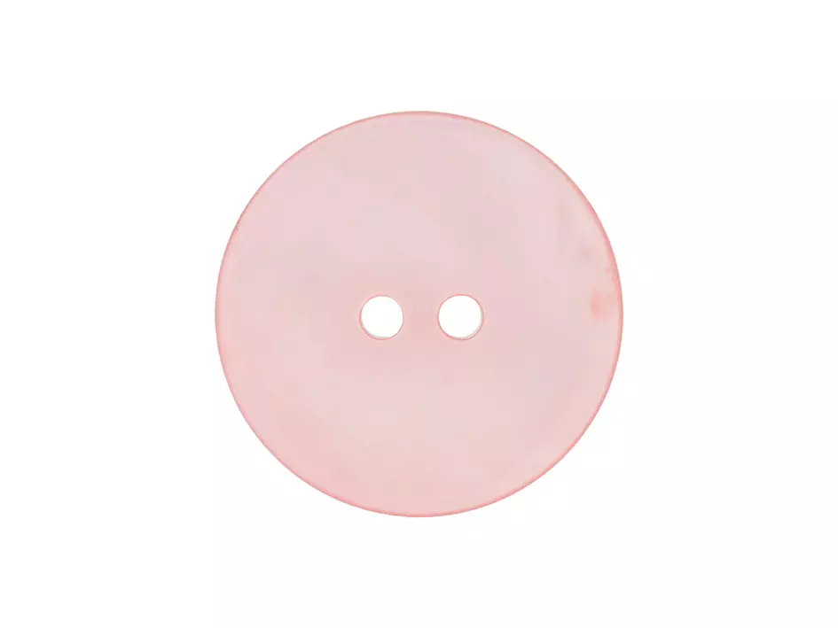 Knapp 2-hull 25mm Lys rosa