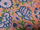 Anouska - Blokktrykket stoff fra India, voile