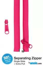 50" Separating Zipper + Extra slide - Lipstick-250