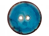 Knapp 2-hull 30mm Turkisblå