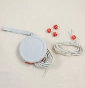 Fargerik pouch, grå, med vaiere og 4 vaierlåser