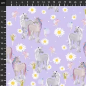 AVALANA Jersey - Enhjørning på lavendel bakgrunn