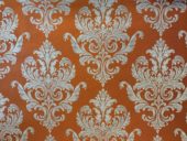 Stilgardin Fransk Lilje Stor - Varm orange/gråbeige