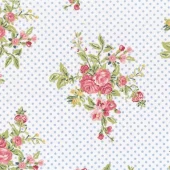 Cotton, Flora-White, 150 cm