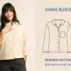 Wardrobe By Me – Dukke Blouse symønster, Papir