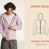 Wardrobe By Me – Zipper Hoodie symønster, Papir