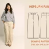 Wardrobe By Me – Hepburn Pants symønster, Papir