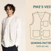 Wardrobe By Me – Pike's Vest symønster, Papir
