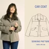 Wardrobe By Me – Car Coat symønster, Papir