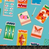 Moda Fabrics – Trinketry Turquoise RS0109 18 Ruby Star