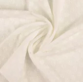 Fabric embroidered Flowers Daisy White