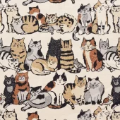 Kokka Japanese Fabric - Art Cat