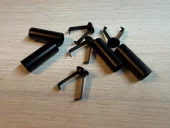 Metal Cord Ends, 4 Pieces, Black