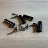 Metal Cord Ends, 4 Pieces, Gunmetal